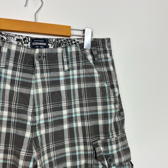 Vintage Converse Plaid Skater Shorts Sz 30 - Picture 5 of 10